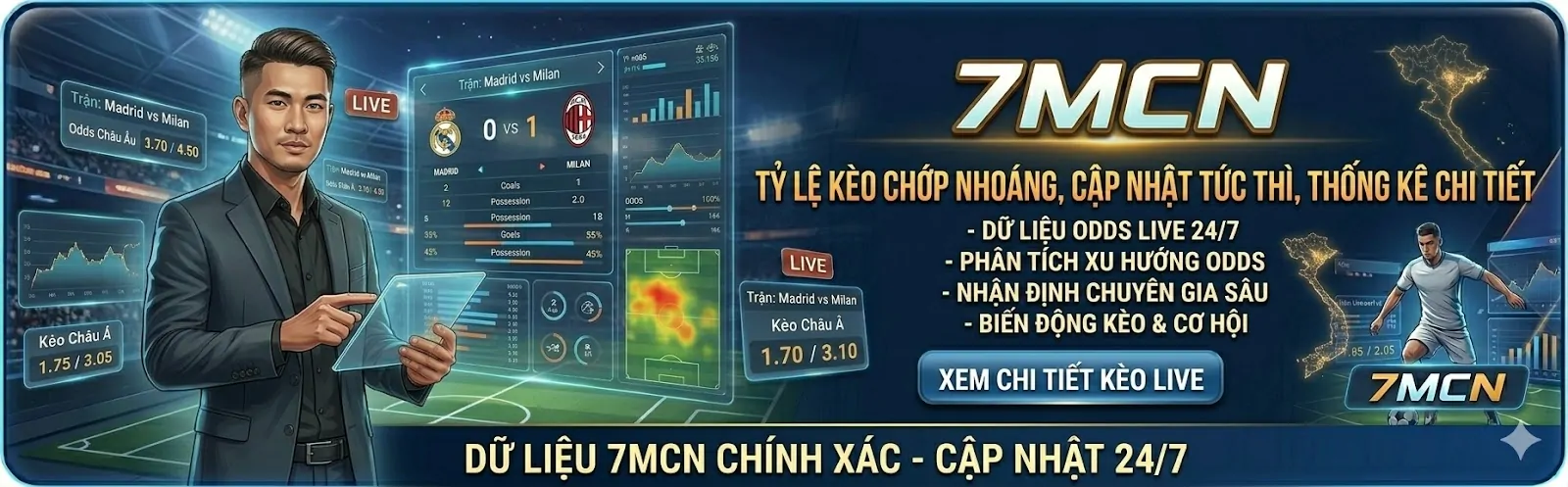 7MCN - Tỷ Lệ Kèo Chớp Nhoáng, Cập Nhật Tức Thì, Thống Kê Chi Tiết